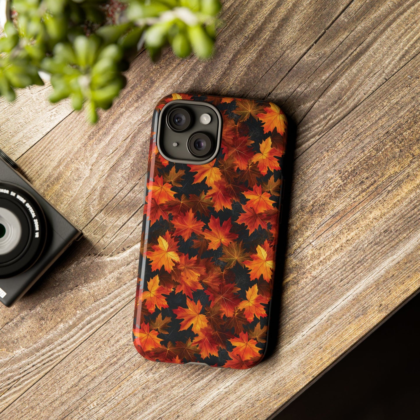 Fall Leaves Phone Case, Autumn Maple Leaf Mobile Case, Fall Season Colors, Gift for Nature Lover, iPhone Tough Case, Samsung Galaxy, Pixel