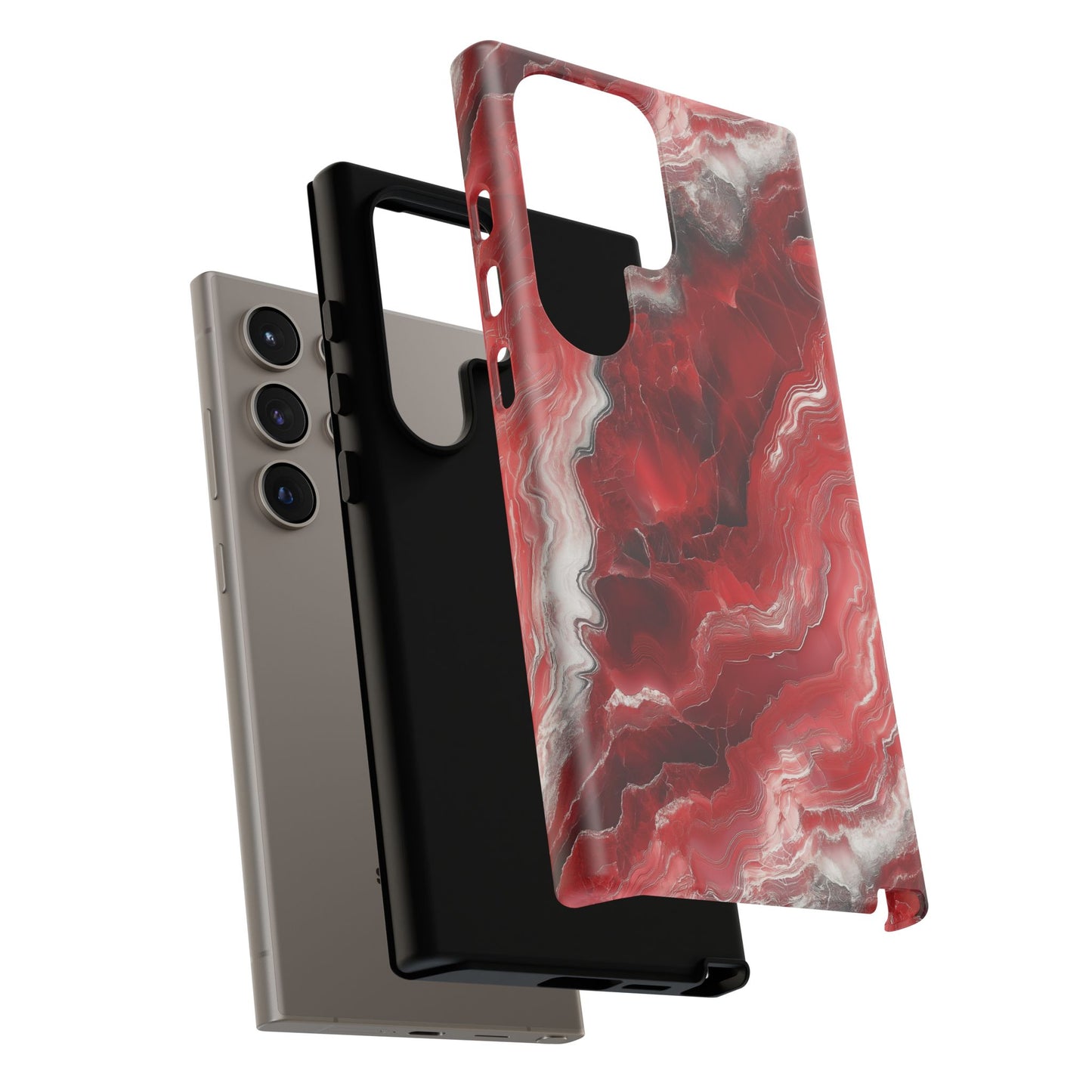 Red Marble Phone Case - Trendy Tough Case