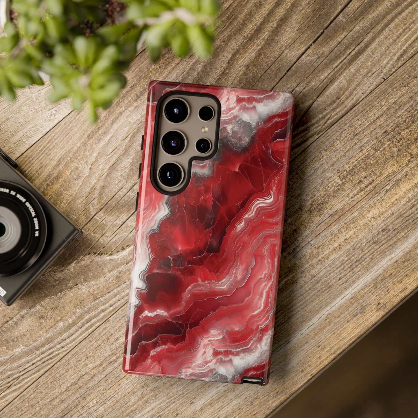 Red Marble Phone Case - Trendy Tough Case