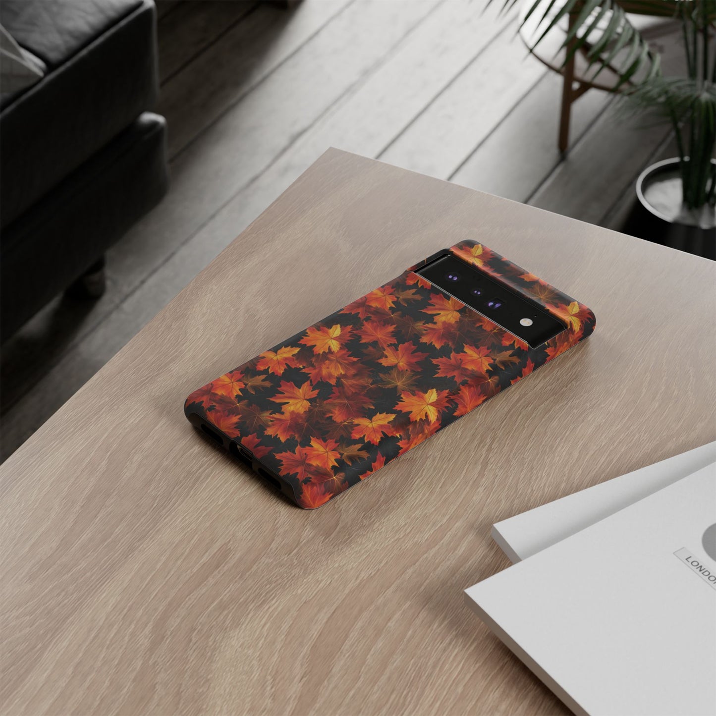 Fall Leaves Phone Case, Autumn Maple Leaf Mobile Case, Fall Season Colors, Gift for Nature Lover, iPhone Tough Case, Samsung Galaxy, Pixel