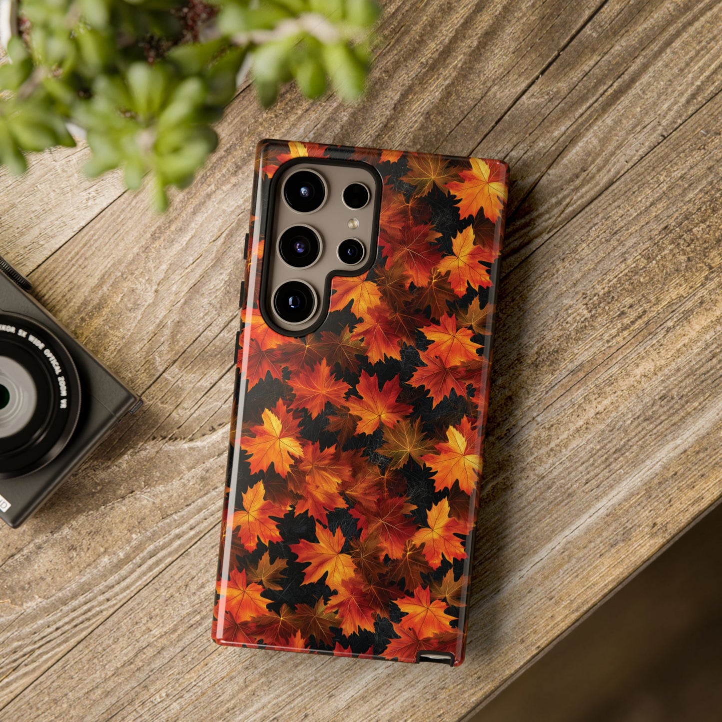Fall Leaves Phone Case, Autumn Maple Leaf Mobile Case, Fall Season Colors, Gift for Nature Lover, iPhone Tough Case, Samsung Galaxy, Pixel