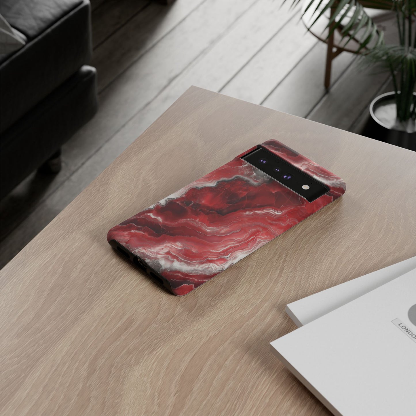 Red Marble Phone Case - Trendy Tough Case