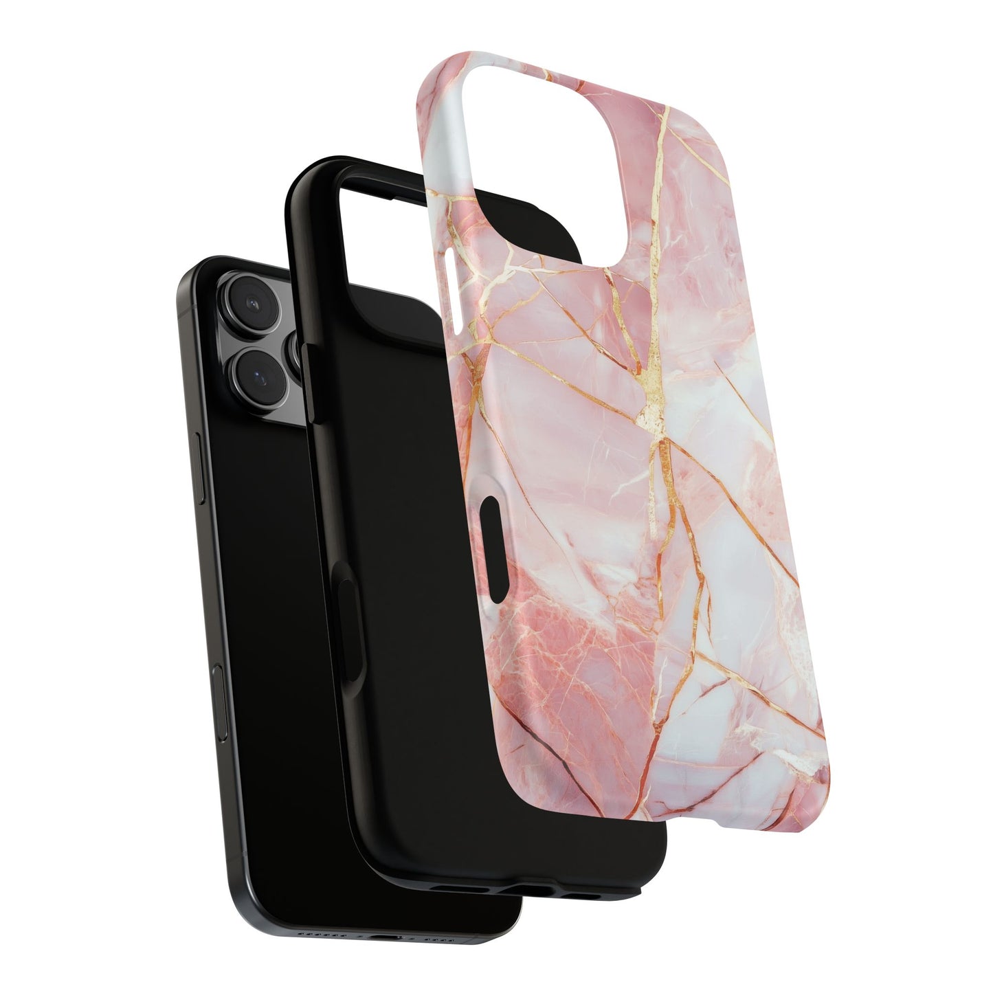 Rose Marble Phone Case - Pink Tough Case