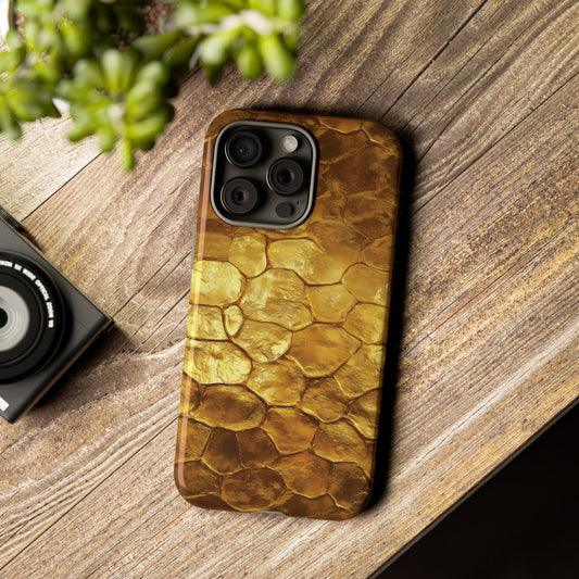 Gold Wall Phone Case - Golden Bricks Tough Case