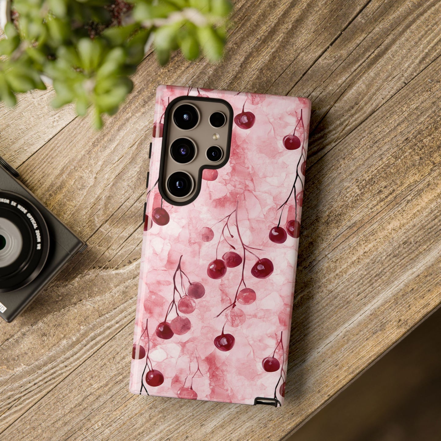 Cherry Marble Phone Case - Berries Tough Case