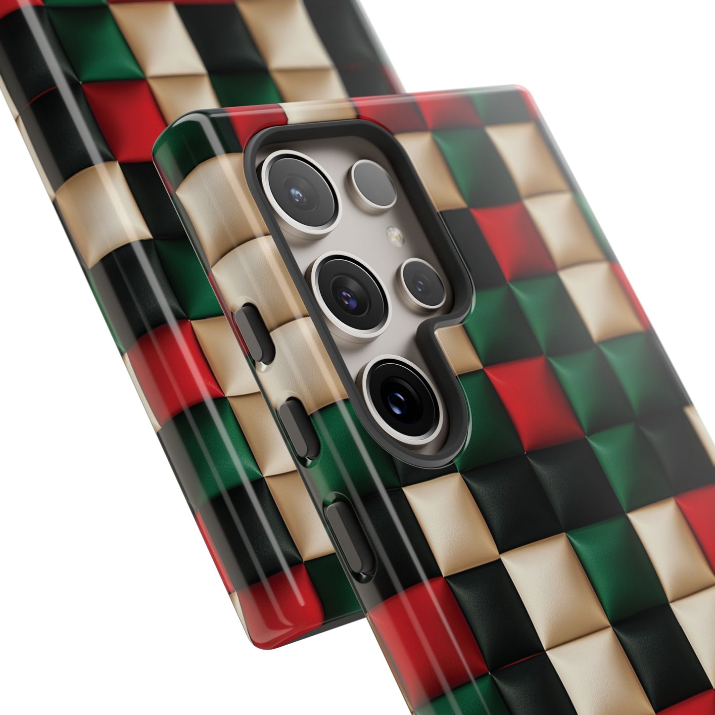 Christmas Pattern Phone Case, Christmas Colors Mobile Case, Festive iPhone 16 Pro Max Tough Case, Samsung Galaxy, Pixel, iPhone 15 MagSafe