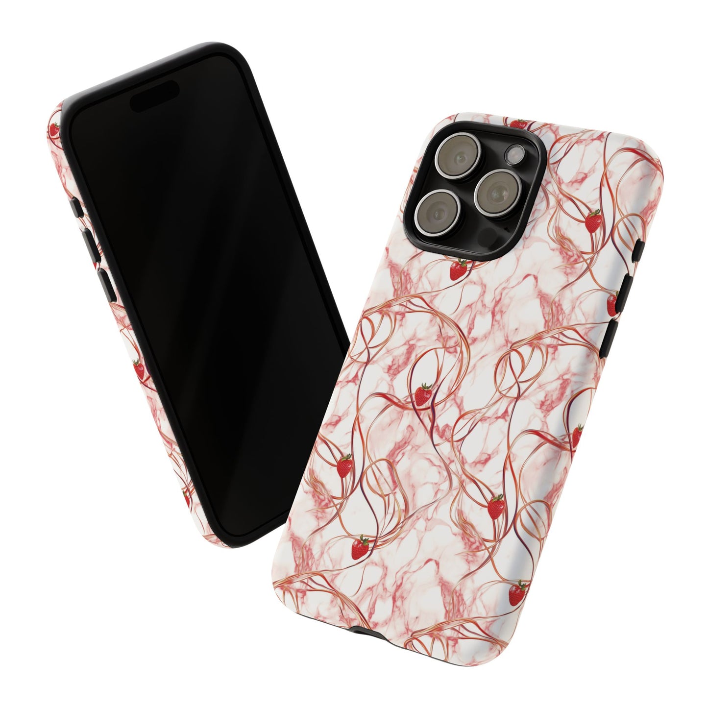 Strawberry Marble Phone Case - Tough Case