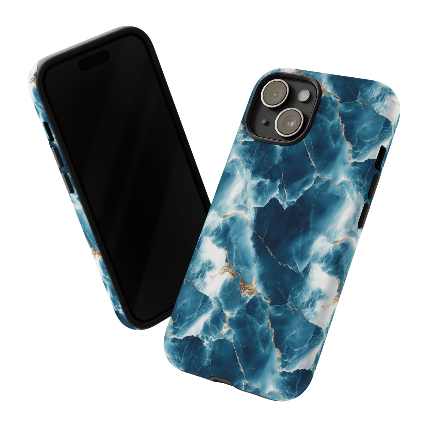 Ocean Marble Phone Case - Blue Waves Tough Case