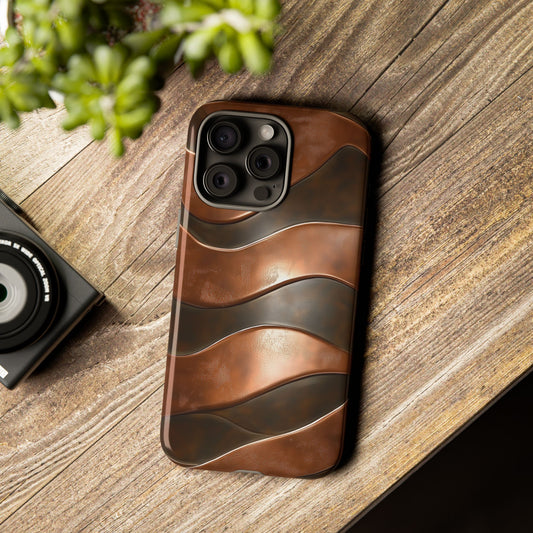 Bronze Waves Phone Case