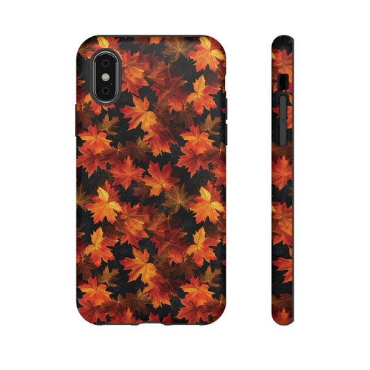 Fall Leaves Phone Case, Autumn Maple Leaf Mobile Case, Fall Season Colors, Gift for Nature Lover, iPhone Tough Case, Samsung Galaxy, Pixel