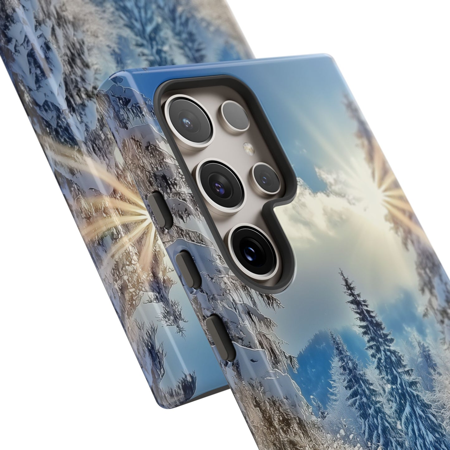 Winter Skiing Phone Case, Snowy Forest Ski Mobile Case, Winter Forest Case, Gift for Skiing Lover, iPhone Tough Case, Samsung Galaxy, Pixel