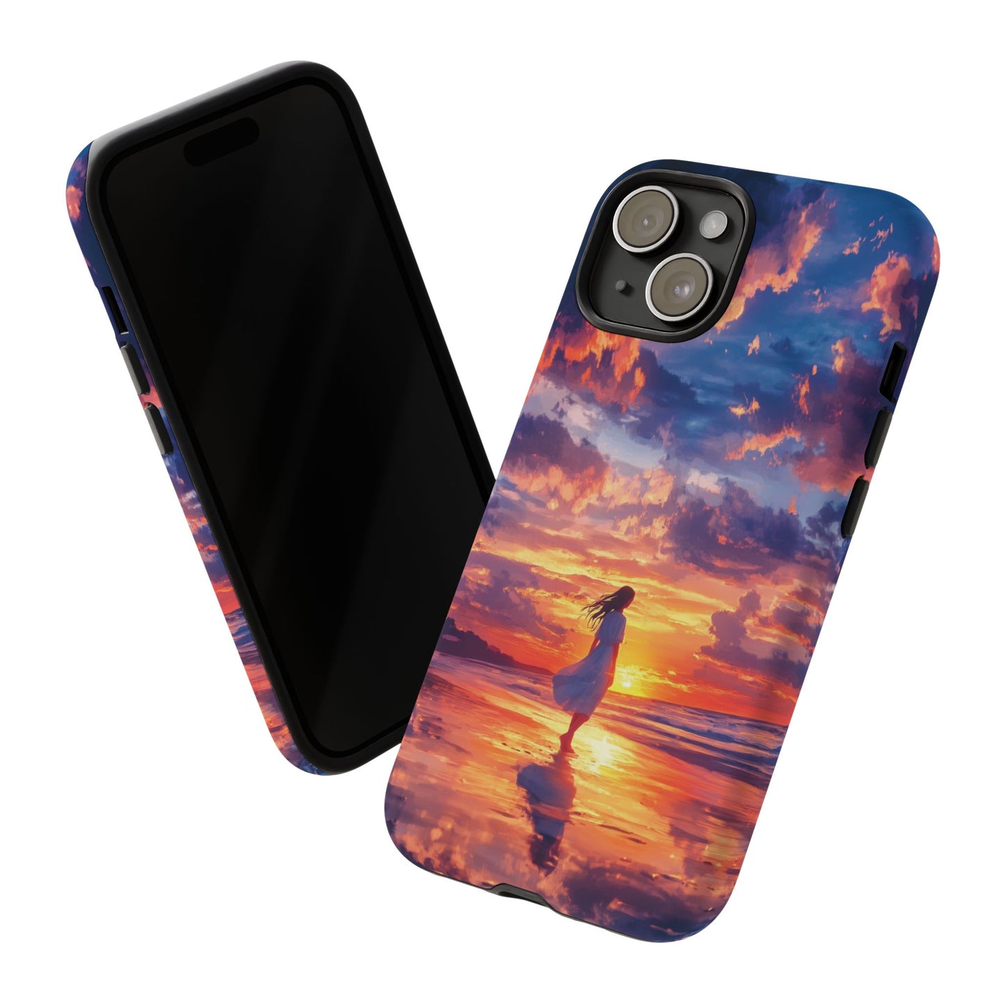 Beach Sunset iPhone Case, Ocean Sunset Mobile Case, iPhone 16 Pro Max Tough Case, Samsung Galaxy, Pixel, iPhone 15 MagSafe, Beach Phone Case