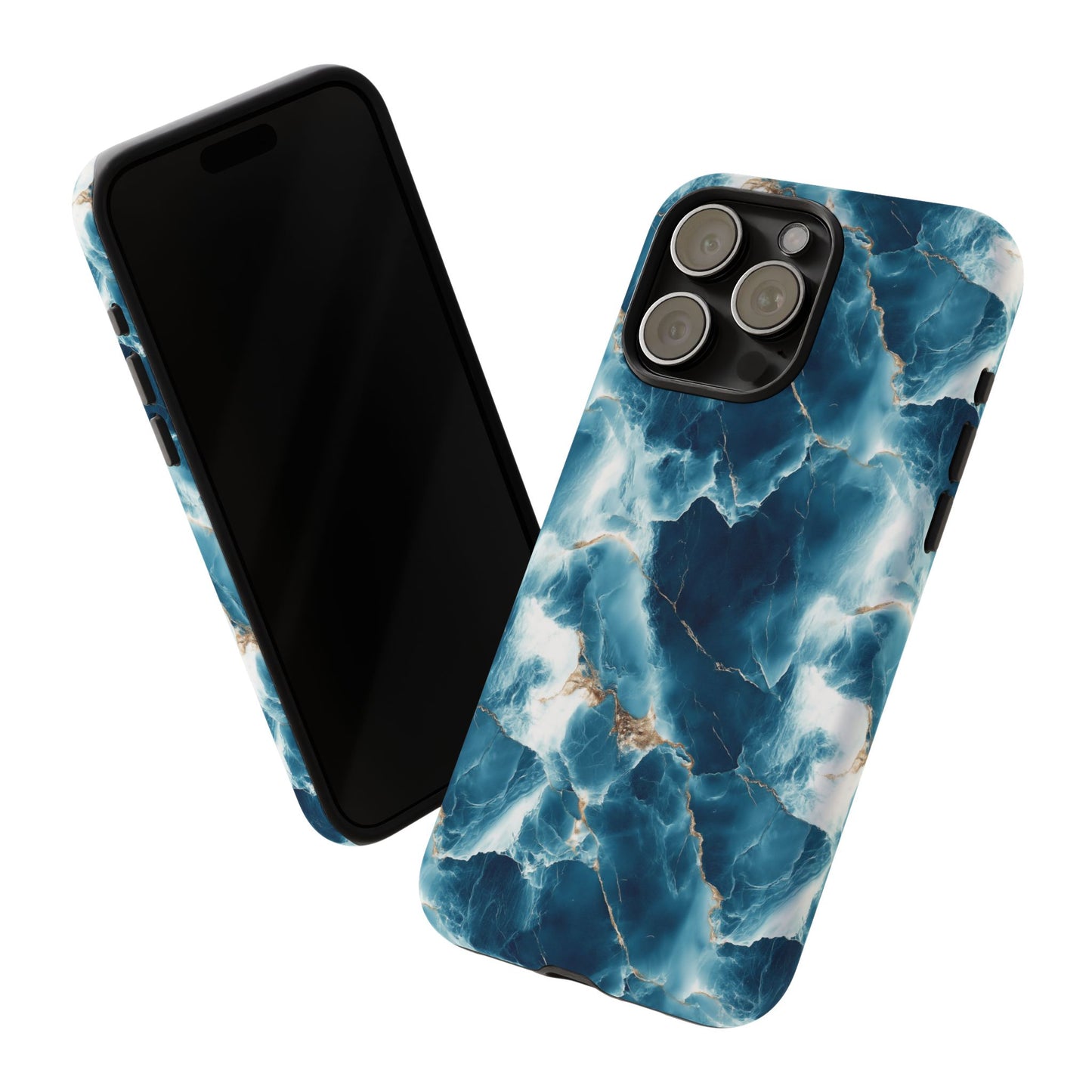 Ocean Marble Phone Case - Blue Waves Tough Case