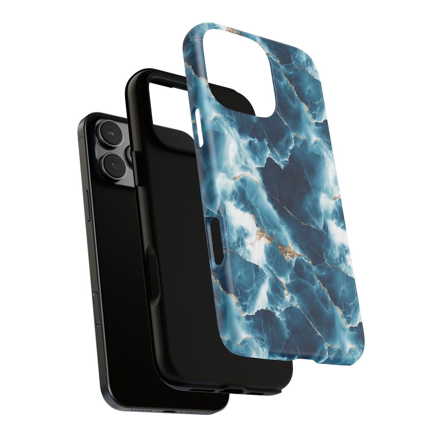 Ocean Marble Phone Case - Blue Waves Tough Case