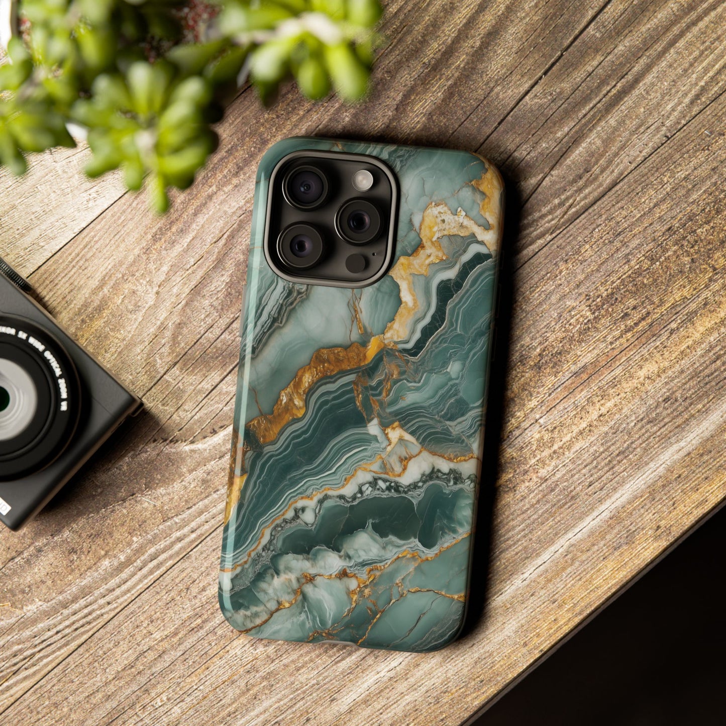 Marble iPhone Case - Golden Marble Tough Case