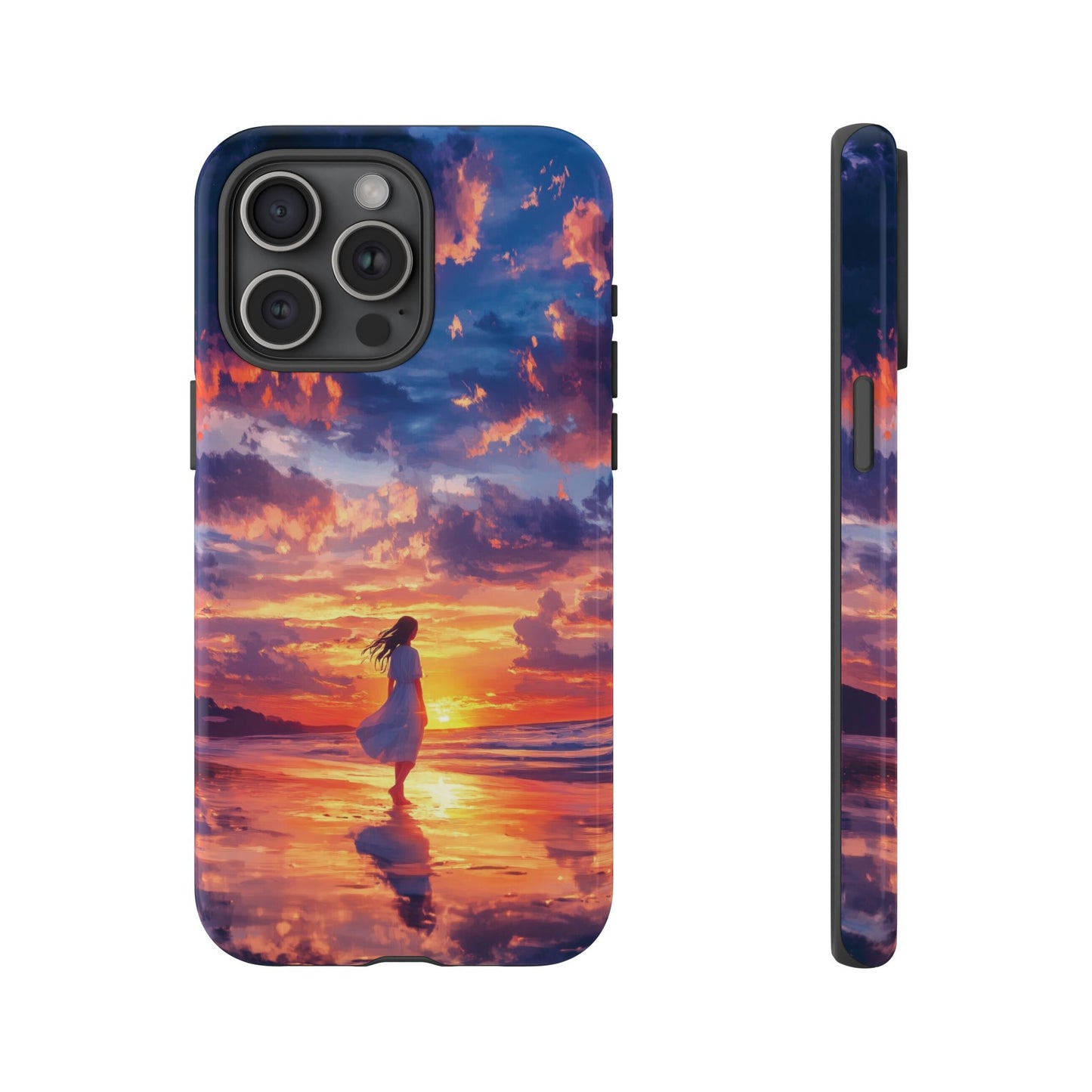 Beach Sunset iPhone Case, Ocean Sunset Mobile Case, iPhone 16 Pro Max Tough Case, Samsung Galaxy, Pixel, iPhone 15 MagSafe, Beach Phone Case