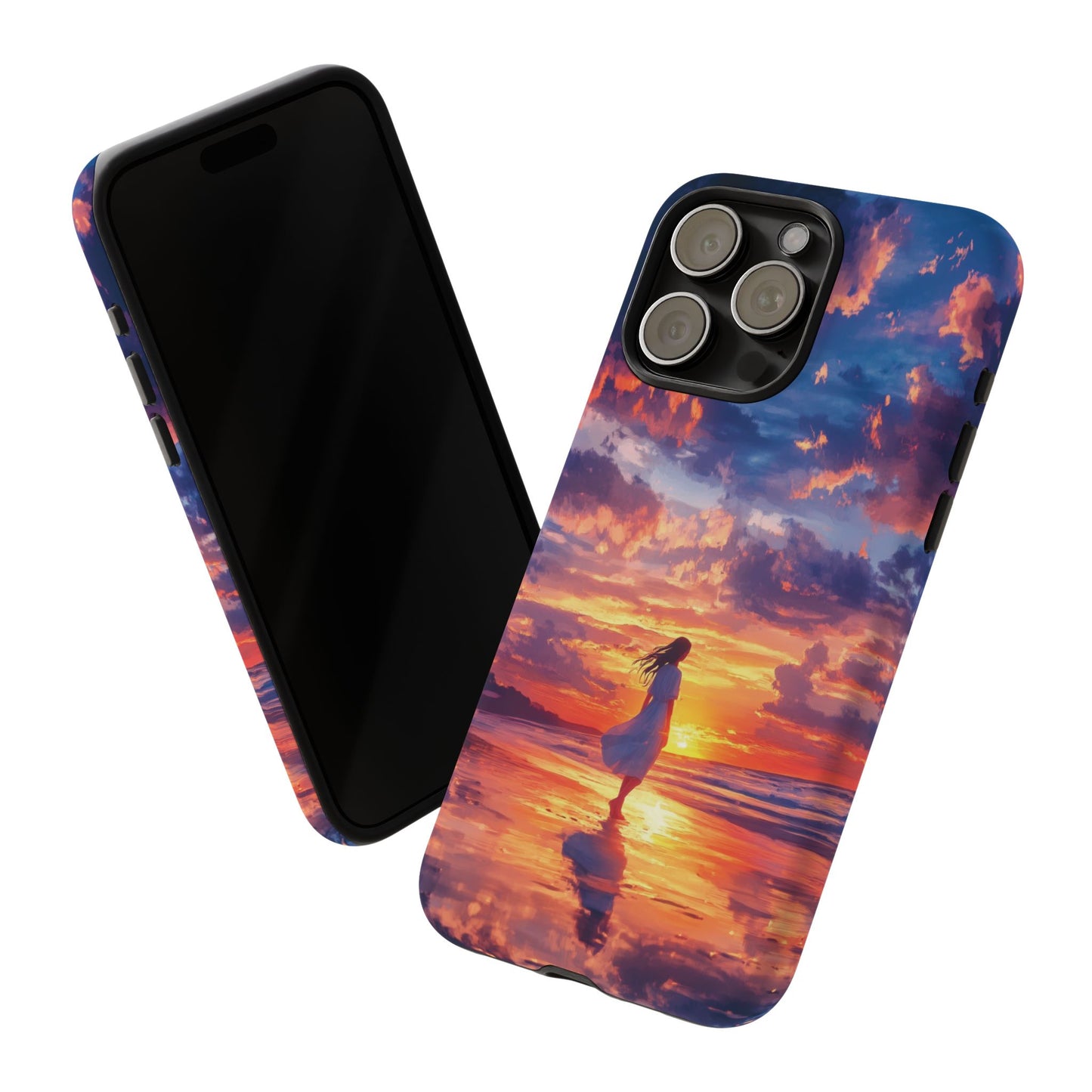 Beach Sunset iPhone Case, Ocean Sunset Mobile Case, iPhone 16 Pro Max Tough Case, Samsung Galaxy, Pixel, iPhone 15 MagSafe, Beach Phone Case