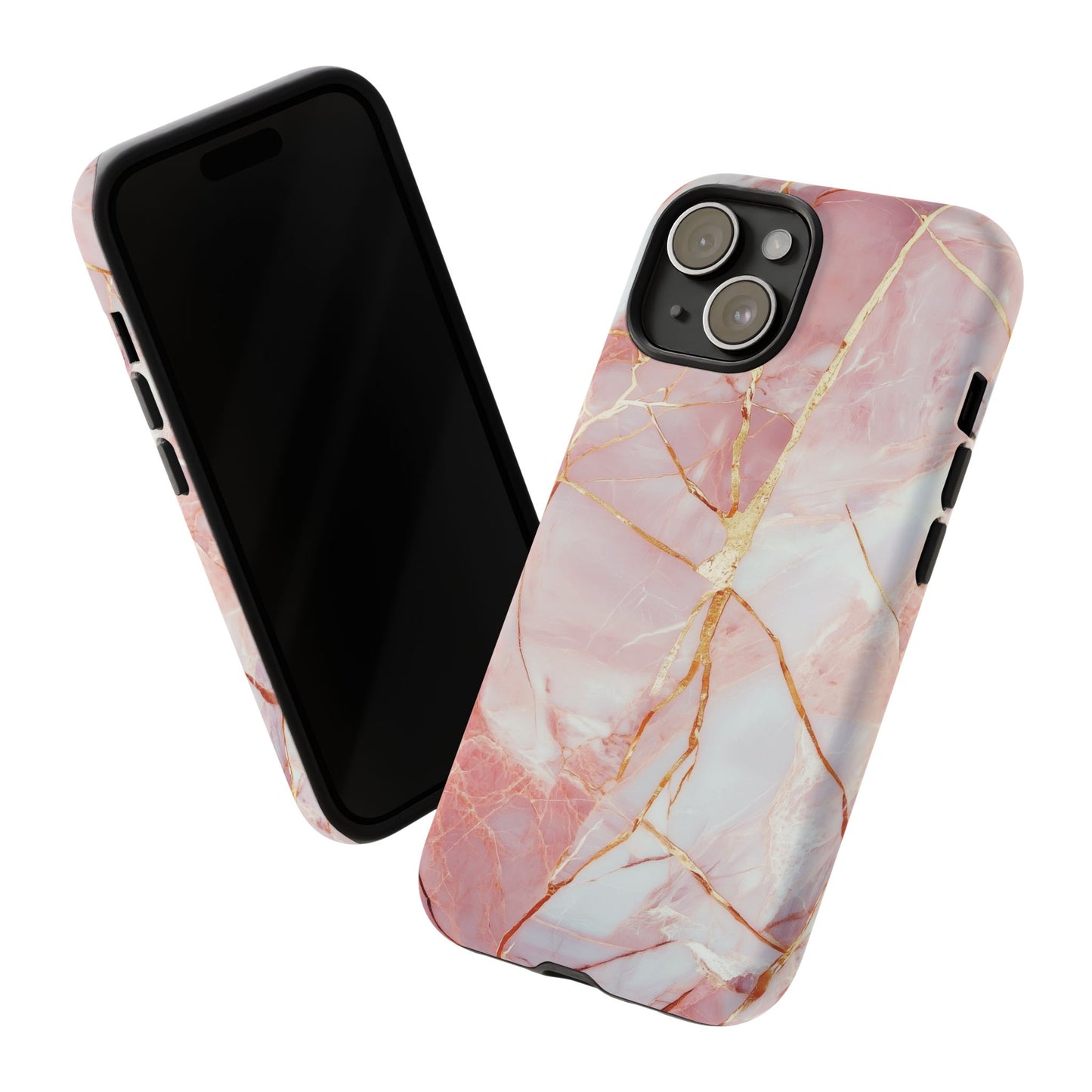 Rose Marble Phone Case - Pink Tough Case