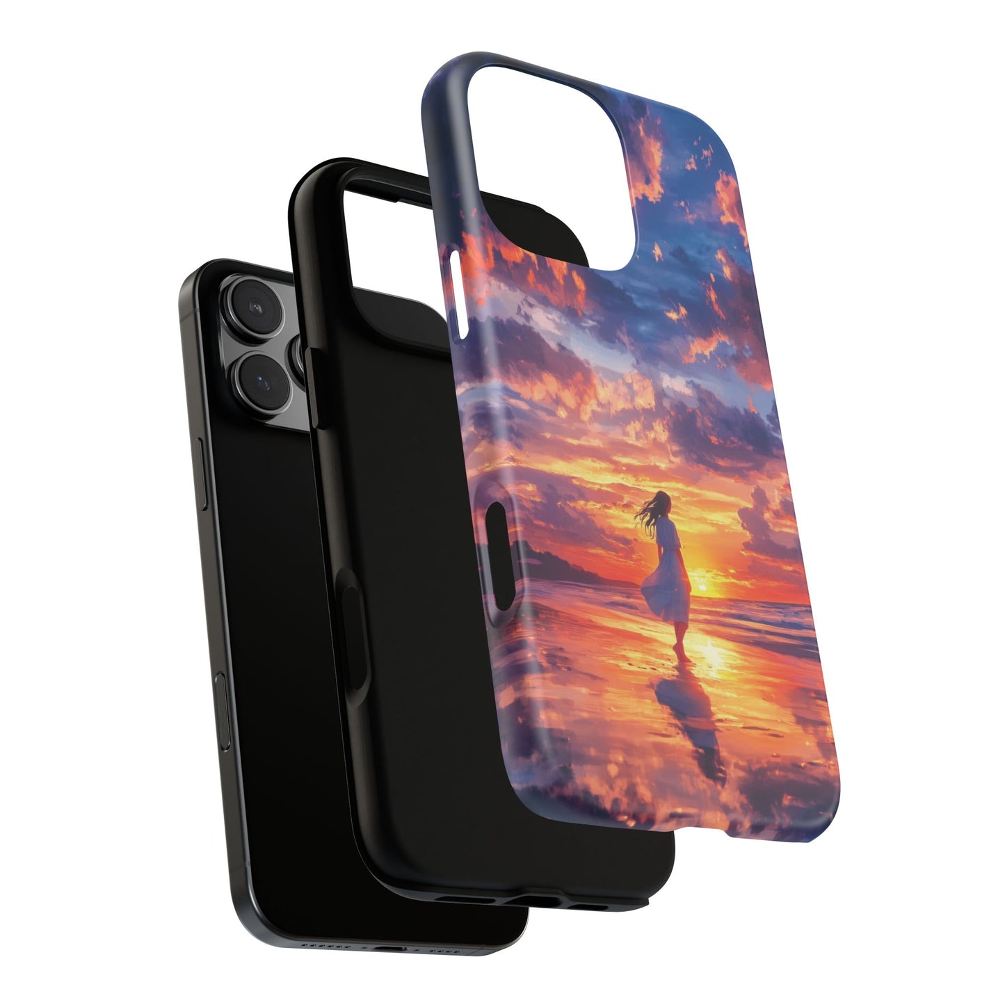 Beach Sunset iPhone Case, Ocean Sunset Mobile Case, iPhone 16 Pro Max Tough Case, Samsung Galaxy, Pixel, iPhone 15 MagSafe, Beach Phone Case