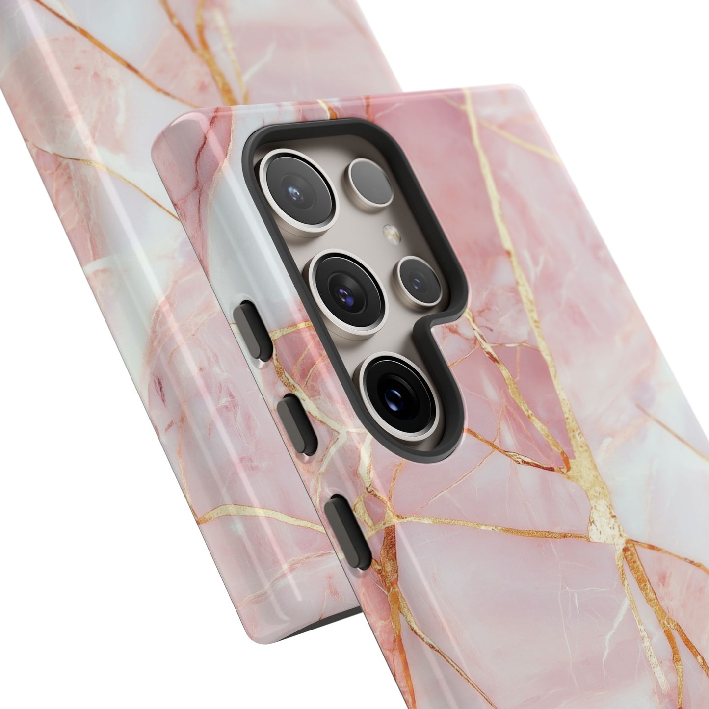 Rose Marble Phone Case - Pink Tough Case