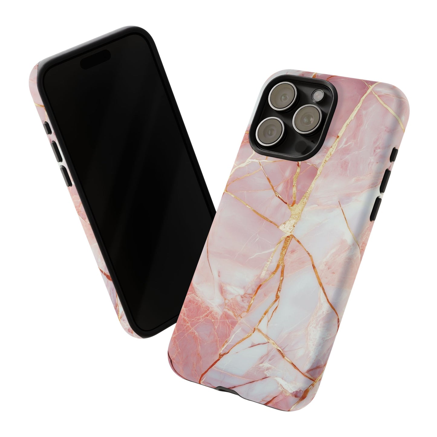 Rose Marble Phone Case - Pink Tough Case