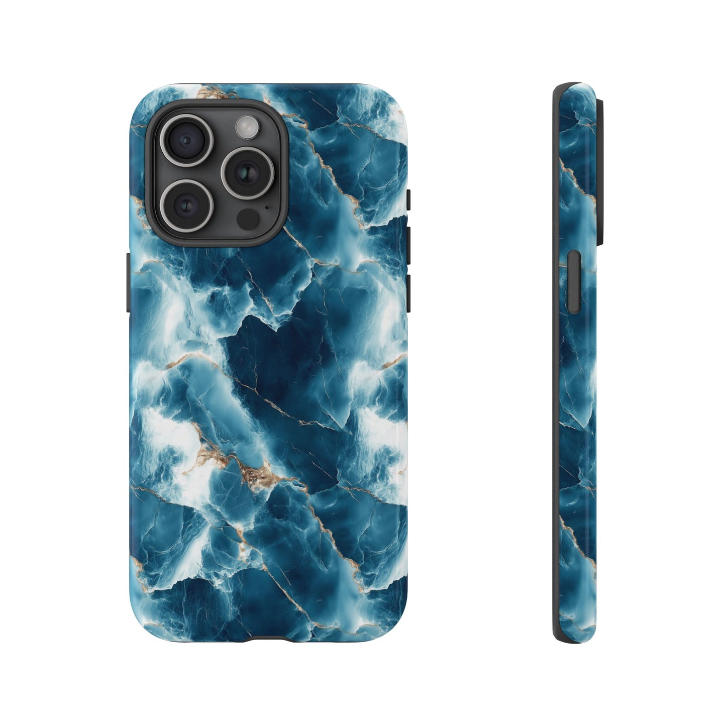 Ocean Marble Phone Case - Blue Waves Tough Case