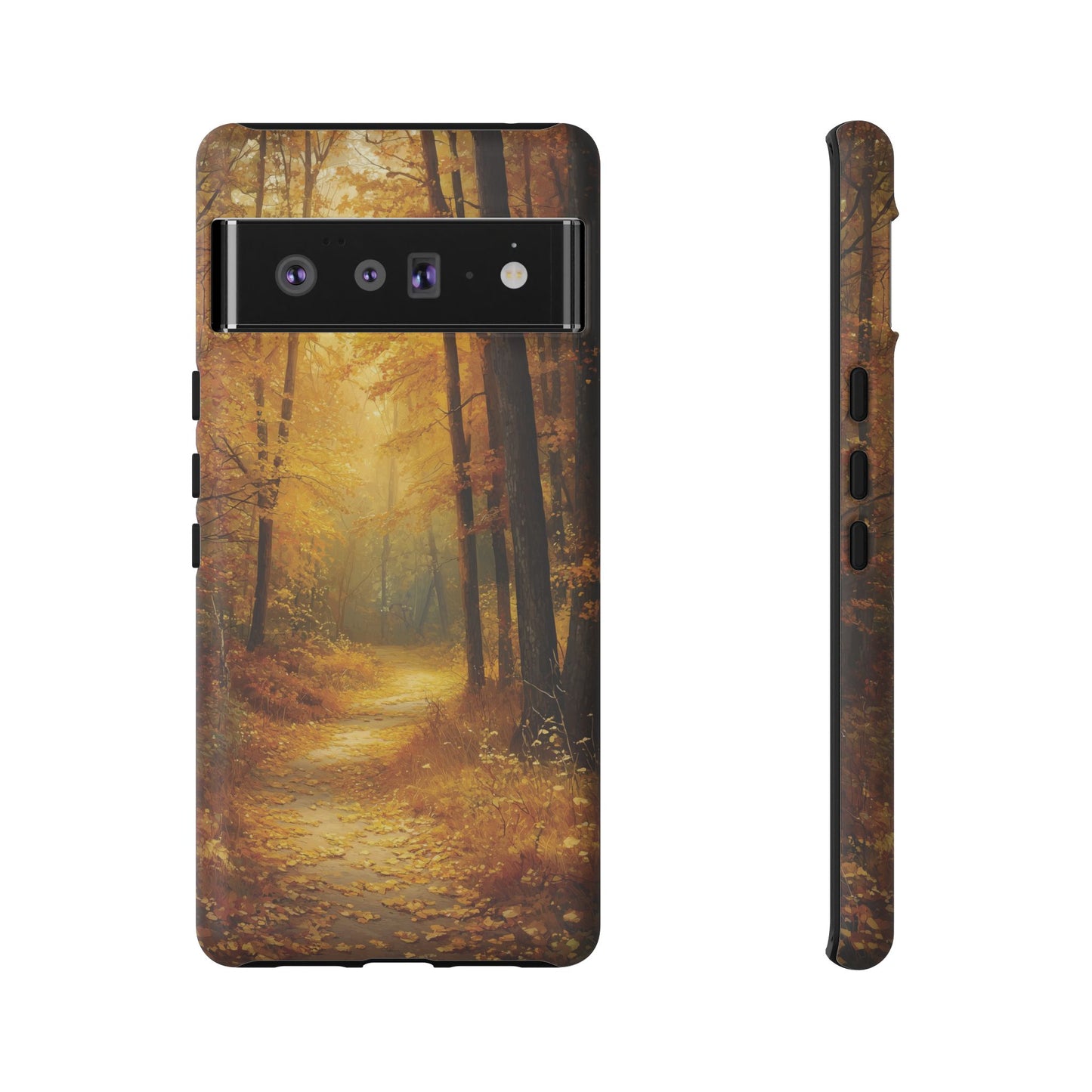 Autumn Forest Phone Case, Golden Path Fall iPhone Cover, Gift for Nature Lover, iPhone 15 14 13 Tough Case, Samsung Galaxy, Google Pixel