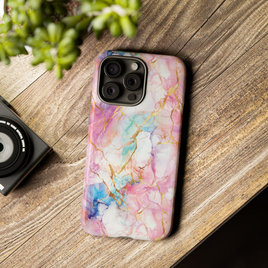 Rainbow Marble Phone Case - Tough Case