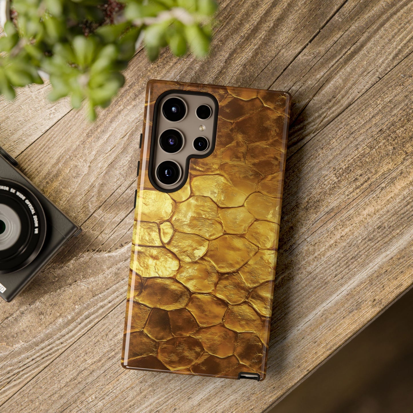 Gold Wall Phone Case - Golden Bricks Tough Case