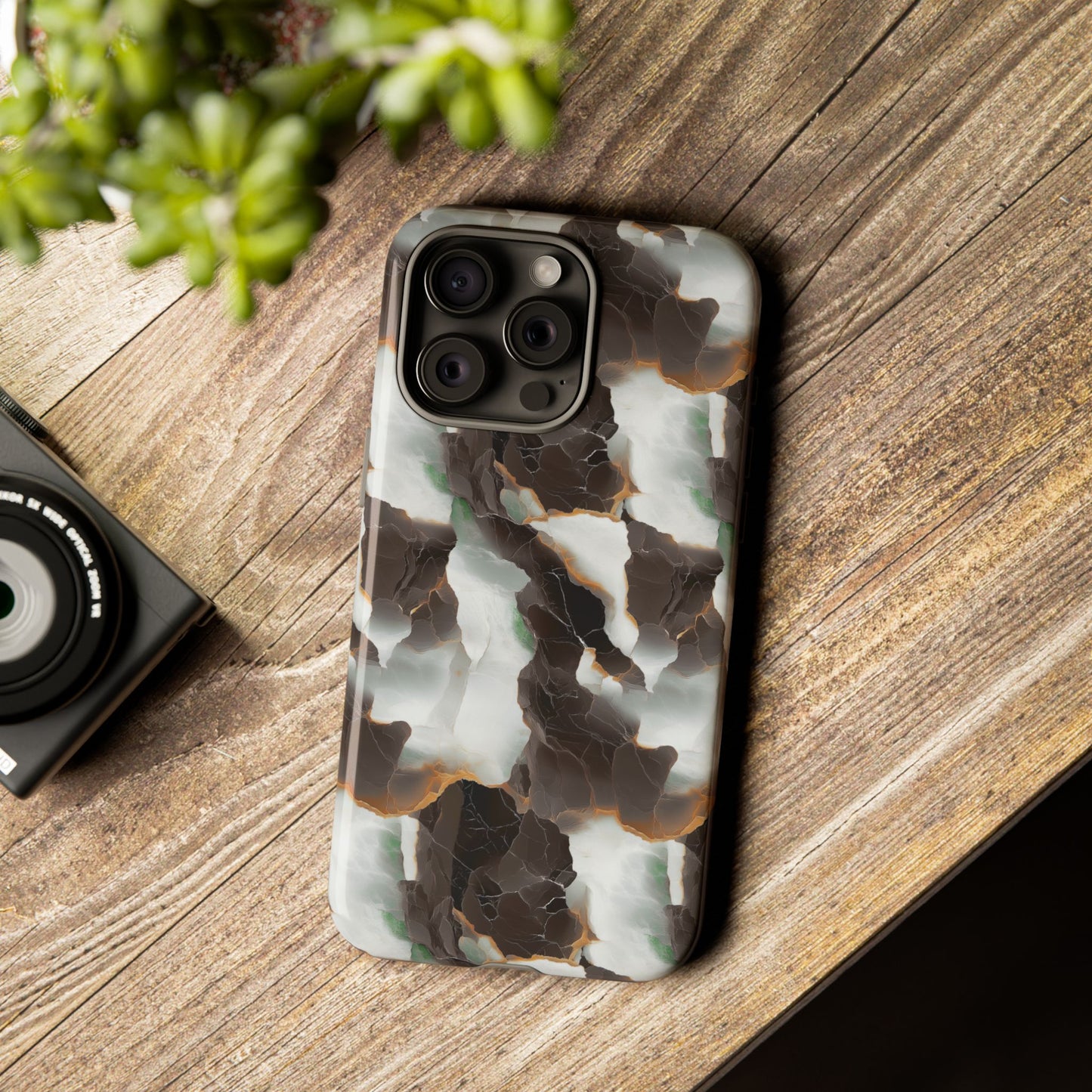 Luxury Stone Phone Case - Flaky Marble Tough Case