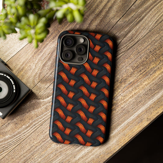 Abstract Weave iPhone Case - Stylish Pattern Tough Case