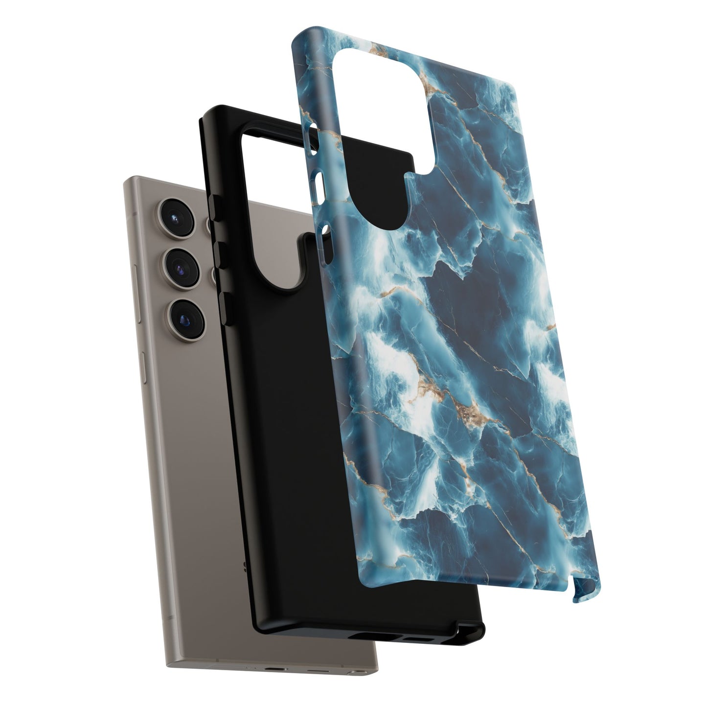 Ocean Marble Phone Case - Blue Waves Tough Case