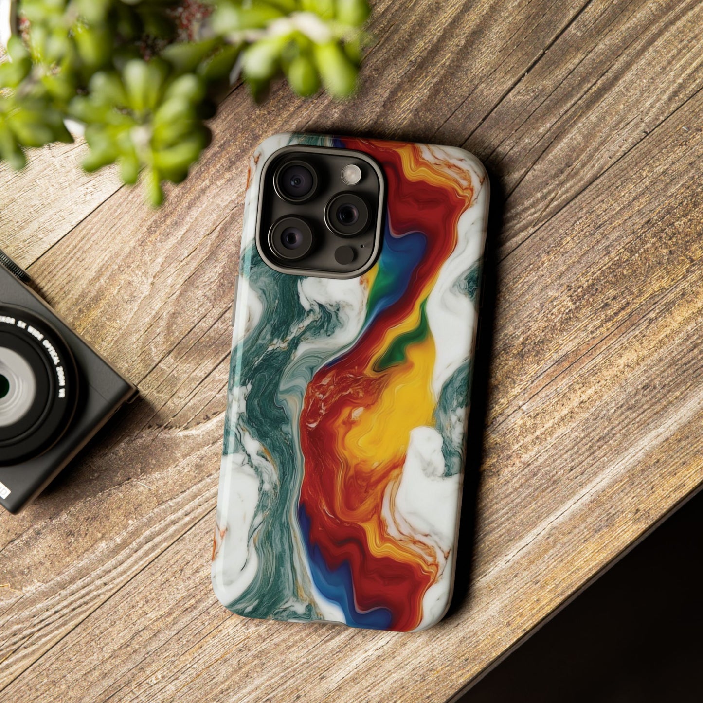 Diversity Marble Phone Case - Rainbow Pattern Tough Case