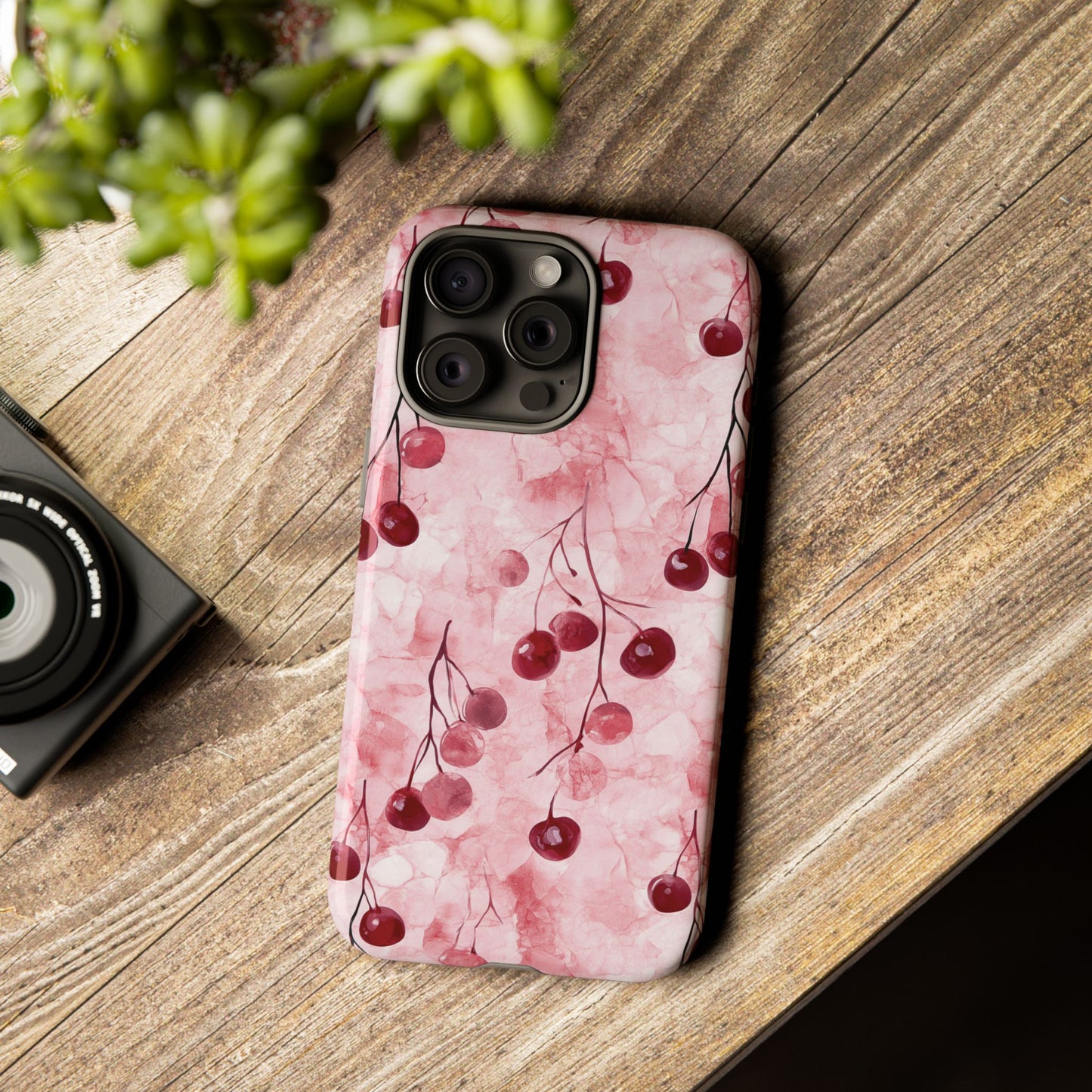 Cherry Marble Phone Case - Berries Tough Case