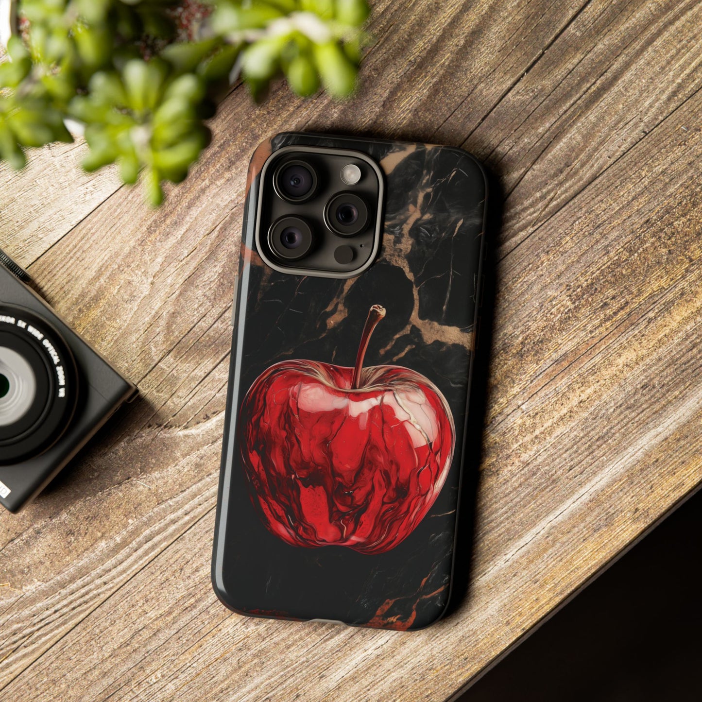 Apple Marble Phone Case - Stylish Tough Case